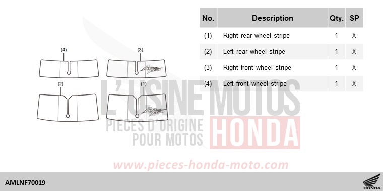 KIT,WHEEL STRIPE *GOLD1* de Africa Twin DCT PEARL GLARE WHITE (NHB53) 2024
